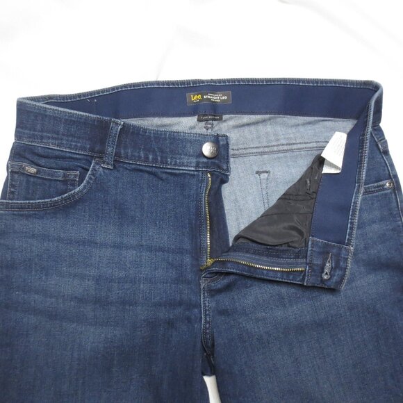 LEE womens JEANS blue STRAIGHT LEG regular fit MID-RISE flex motion SIZE 16W - Picture 3 of 10